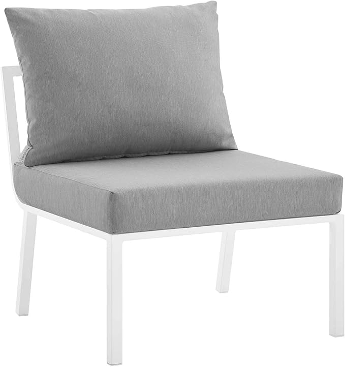 Modway Riverside Outdoor Furniture, 6-Piece Set, White Gray