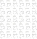 30 Pack White Plastic Folding Chairs, Portable Party Chairs, Stackable Commercial Seats with Steel Frame for Home Office Wedding Party Indoor Outdoor Events Chairs, 350lbs Capacity