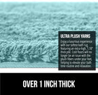 GORILLA GRIP Bathroom Rugs, Ultra Soft Absorbent Mat, Thick Plush Bath Rug, Machine Washable, Microfiber Quick Dry, Mats for Shower, Bathtub and Floor, Home Decor Accessories, 24x17, Spa Blue