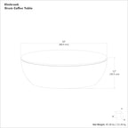 SIMPLIHOME Elmbrook Coffee Table - 34 inch Wide Solid Mango Wood Modern Industrial Round Drum Cocktail Table in Walnut Brown, Sculptural Living Room Table with Low Profile Design, Assembled
