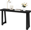 VEVOR 56 in Console Table, Modern Desk Behind The Couch, Wooden Rectangle Entrance Desk, Narrow Long Sofa Table Accent Stand, Ideal for Hallway, Bedroom, Living Room, Foyer, Easy Assembly, Black