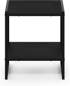 FURINNO Camnus Modern Living 2-Tier End Table, Americano, 15.9 in x 15.75 in x 18 in