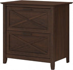 Bush Furniture Key West 2 Drawer Lateral File Cabinet in Bing Cherry, Document Storage for Home Office, Accent Chest with Drawers