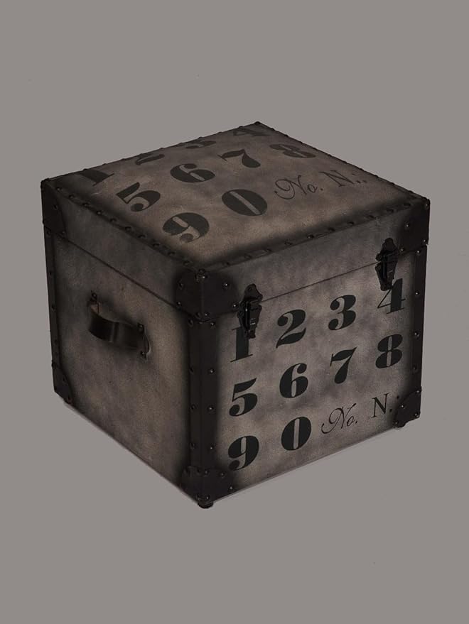 Square Shaped Wood & Leather Handmade Eco-Friendly Black Seating Box Pouf - Square Shape Box Pouf, 20"x20"x21", Plain Solid Box Pouf, Wood & Leather Box Pouf, Leather Seating Box AH02