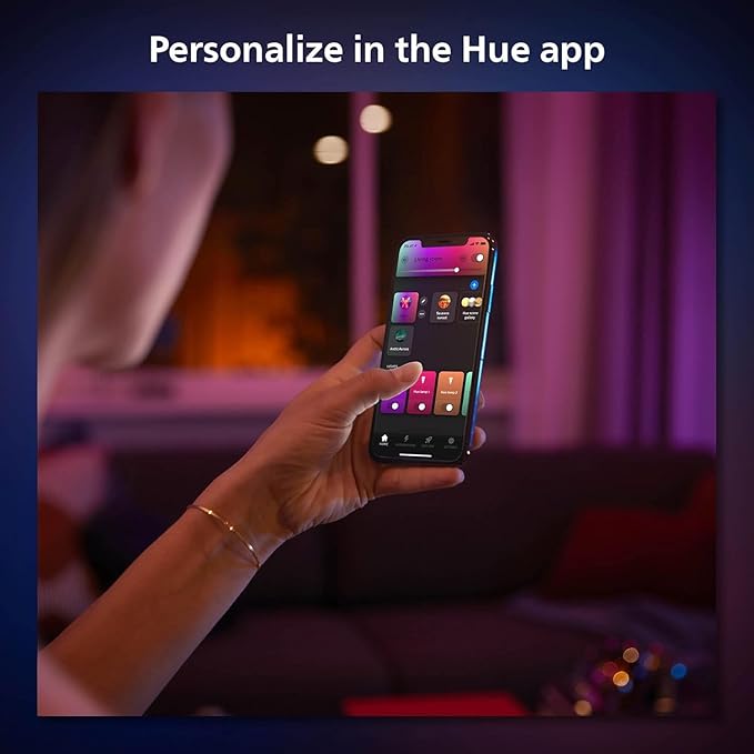Philips Hue Go Smart Portable Table Lamp, White - White and Color Ambiance LED Color-Changing Light - 1 Pack - Indoor and Outdoor Use - Control with Hue App or Voice Assistant