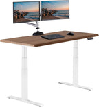 Vari ComfortEdge 60x30 Inch Adjustable Electric Standing Desk – Sit Stand VariDesk with Memory Presets, Sloped Edge, 200 LB Capacity + Tool-Free Assembly (Walnut)