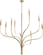 KICHLER Livadia 8-Light Chandelier, Soft Modern-Light in Champagne Bronze, for Foyer, Great Room, or Vaulted Dining or Bedroom (47.75" x 47.75"), 52675CPZ