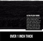 GORILLA GRIP Bathroom Rugs, 30x20, Ultra Soft Absorbent Mat, Thick Plush Bath Rug, Machine Washable, Microfiber Quick Dry, Mats for Shower, Bathtub and Floor, Home Decor Accessories, Black
