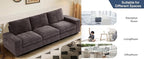 TEKAMON 73" Modular Sofa Couch with Seat Storage, Comfy 2-Seater Chenille Fabric Loveseat Sofa for Living Room, Office, RV, Apartment W/Deep Seat, Wide Arms, USB, Side Pockets, Washable Cover(DkGrey)