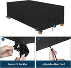 Easy-Going Patio Furniture Cover Waterproof Outdoor Rectangular Coffee Table Cover with Seal Tape at Seams (48" L x 28" W x 16" H, Black)