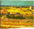 Wieco Art Harvest at La Crau with Mont majour Canvas Prints Wall Art by Van Gogh Famous Oil Paintings Reproduction Classic Rural Pictures for Home Decorations Modern Abstract Landscape