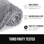 GORILLA GRIP Ultra Soft Plush Bathroom Rugs with Textured Rubber Backing, Absorbent Quick Dry Bath Mat, Machine Washable Shower Mats, Home Décor Accessories Bathmat Rug Essentials, 30 x 18 Ivory