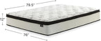 Signature Design by Ashley Chime Hybrid Full 12" Mattress with Gel Memory Foam, Medium Firm, Pressure Relief, Fiberglass Free Mattress in a Box