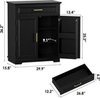 Kitchen Storage Cabinet with Drawer, Buffet Cabinet with Storable Door, Modern Floor Sideboard, for Living Room, Entryway,Black