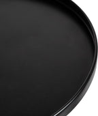 Kate and Laurel Tira Round Side Table, 14 x 14 x 24, Walnut Brown Wood and Black, Decorative Pedestal Style End Table for Use as a Bedroom Nighstand or Living Room Accent