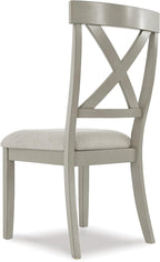Signature Design by Ashley Parellen Modern Farmhouse Upholstered Dining Chair, Set of 2, Gray