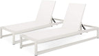 Christopher Knight Home Eudora Outdoor Chaise Lounge (Set of 2), White