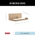Delta Vero (1-Pack) Toilet Paper Holder Champagne Bronze Tissue Roll Holder for Bathroom Organization and Storage Single Post Toilet Tissue Holder Wall Bathroom Accessories 77750-CZ