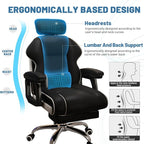 Executive Computer Chair Home Office Desk Chair,Adjustable Angle, Ergonomic Adjustable Height PU Leather Chairs with Cushions Armrest for Long Time Seating-High Office Chair with Footrest