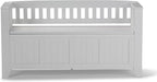 SIMPLIHOME Acadian Entryway Storage Bench - 48 inch Wide Solid Wood Hallway Seat in White, Transitional Bench for Entryway or Living Room with Lift-Up Lid and Spacious Storage