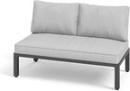 Sophia & William Outdoor Patio Furniture Set, Metal Sectional Sofa Set Patio Conversation Set with Cushions-1 x Loveseat Sofa