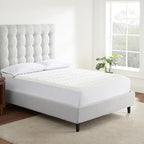 Serta Air Dry Basic Comfort Performance Fabric Quilted Mattress Pad, Cooling and Breathable Mattress Cover, Moisture Wicking Protection with 15" Deep Pocket, King, White