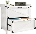 2 Drawer File Cabinet with Lock, Modern Farmhouse Filing Cabinet for Legal/Letter/A4 Size Hanging Files, Large Wood File Cabinets for Home Office