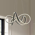 Possini Euro Design Helix Sand Black Ceiling Pendant Light 21" Wide Ultra Modern Sprial Twisted LED Light Strip Steel Metal Dining Room House Foyer Kitchen Island Entryway Home Living Room Bedroom