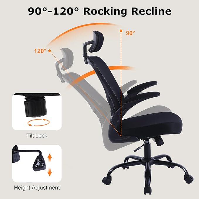 Office Chair Ergonomic Desk Chair Comfort Adjustable Height with Wheels，Lumbar Support Mesh Swivel Computer Home office chair ,Conference Room Chairs