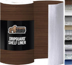 GORILLA GRIP DripGuard Shelf Liner, Non Adhesive Drawer and Kitchen Cabinet Protector, Slip Resistant BPA Free Smooth Surface Plastic Liners for Cabinets, Bathrooms, Closets, 17.5x240 Inch, Wood