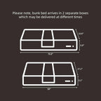Full Over Full Bunk Bed with Thick Posts,Wooden Bunk Bed with High Guardrail and Ladder for Kids, Teens, Dorm Rooms, and Guest Rooms,No Box Spring Needed, Espresso