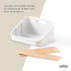 Umbra Bellwood Countertop Organizer, Natural/White