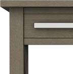 SIMPLIHOME Kitchener SOLID WOOD 14 inch Wide Rectangle Contemporary Narrow Side Table in Farmhouse Grey for the Living Room and Bedroom