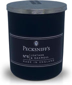 Pecksniffs Leather & Oakmoss Scented Candle | 1 Wick, 100g/3.5oz