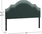Hillsdale, Cynthia Upholstered Full/Queen Adjustable Headboard, Green