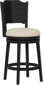 Hillsdale Clarion Wood Counter Height Swivel Stool, Black