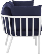 Modway Riverside Outdoor Furniture, 3-Piece Set, White Navy