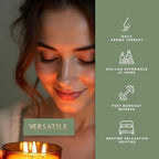 Pecksniff's Re-Charge Invigorating 3-Wick Candle - Cinnamon & Ginger Aroma, Premium Quality Wax, 283g, Long-Lasting Scent for Focus and Energy