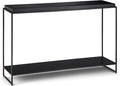 SIMPLIHOME Garner 47 inch Wide Industrial Tray Top Console Table in Black for the Living room Entryway and Bedroom