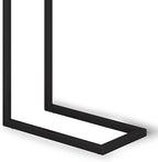 SIMPLIHOME Skyler 18-inch Wide Solid Mango/Metal Industrial C-Shaped End Table in White Wash/Black for Living Room, Office, or Bedroom, Assembled