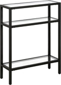 Henn&Hart 22" Wide Rectangular Console Table in Blackened Bronze, Entryway Table, Accent Table for Living Room, Hallway
