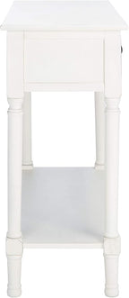 Safavieh Home Collection Tate Distressed White 2-Drawer Bottom Shelf Console Table