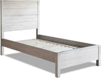Grain Wood Furniture Montauk Solid Wood Bed, Twin Size, Rustic Off-White