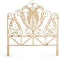KOUBOO Peacock Rattan Headboard, Full Size, Natural Color