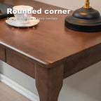 Solid Wood Desk, Gaming Study Home Office Desks for Work, Student PC Desk for Bedroom, Small Computer Desk for Small Spaces, Easy to Assemble (Walnut Color, 47inch)