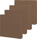 Easy-Going Waterproof Patio Cushion Covers ONLY Cover 27x25x5 inch 4 Pack Replacement Non-Slip Outdoor Seat Cushion Slipcover with Zipper. Brown
