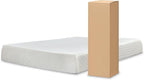 Signature Design by Ashley Twin Size Chime 10 Inch Medium Firm Memory Foam Mattress with Green Tea & Charcoal Gel for Pressure Relief, Fiberglass Free, Mattress In A Box