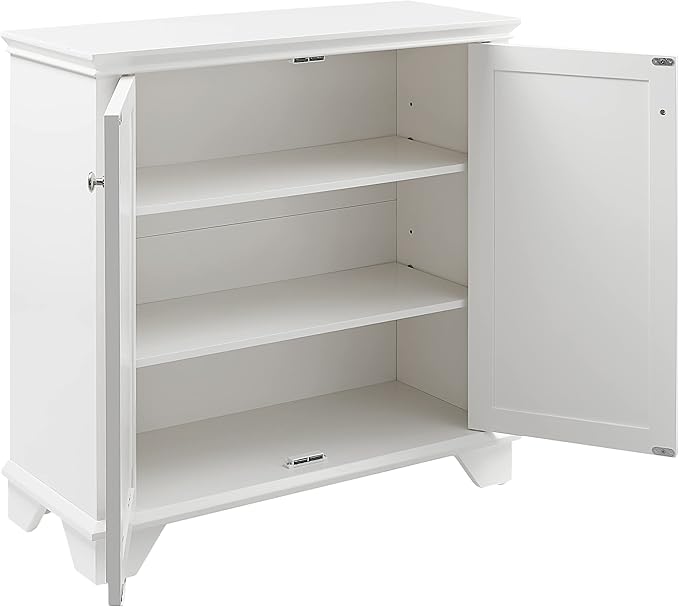 Crosley Furniture Lydia Accent Storage Cabinet, Bar, Buffet for Kitchen, Living Room, or Entryway, White