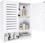 HYNAWIN White Organized Bathroom Storage Cabinet with Lattice Doors,Spacious Storage with Adjustable Shelves for Bathroom or Kitchen Essentials