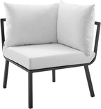 Modway Riverside Outdoor Furniture, 2-Piece Set, Gray White
